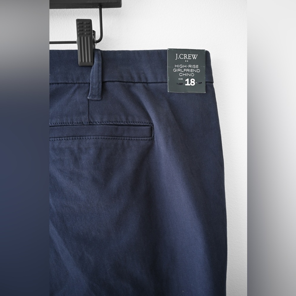 J Crew High Rise Girlfriend Chino Navy Pants - Picture 9 of 9